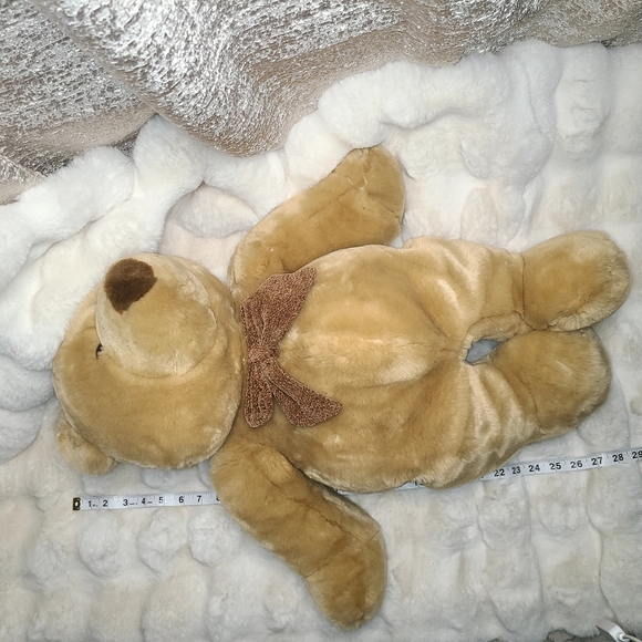 Tan and Brown vintage 1999 Stuffed Bear with Soft Plush Texture - Picture 7 of 11